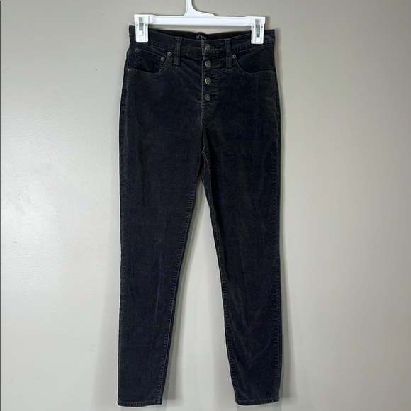 J. Crew 9” High Rise Skinny Corduroy Pants Womens 26 Gray - Picture 1 of 8